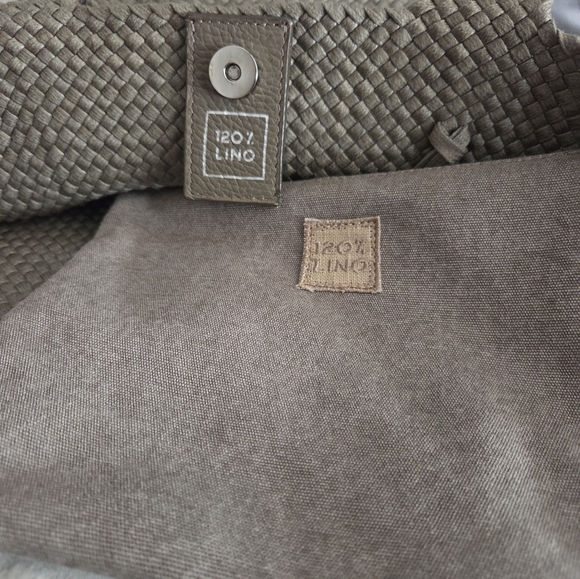 120% Lino woven tote bag, taupe - Picture 4 of 11